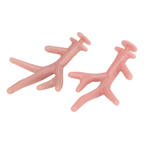 2 ST Renskodesko Dekoration ABS Renhorn Sko Spænder Tilbehør til Julegaver Glow In The Dark Pink