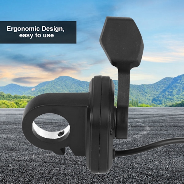 Finger tumgas Ergonomisk design 20-22 mm DIA-styre för elcykelskoter (höger)