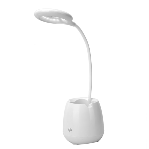 Multifunktionell Bluetooth-högtalare med pekskärm, skrivbordslampa, telefonhållare, trådlös högtalare (vit)