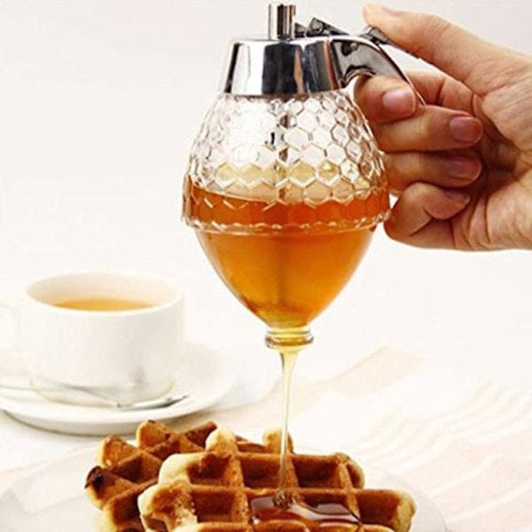 Juicesirupkopp Bidråpedispenser, Honningkrukkebeholder Transparent[LD]
