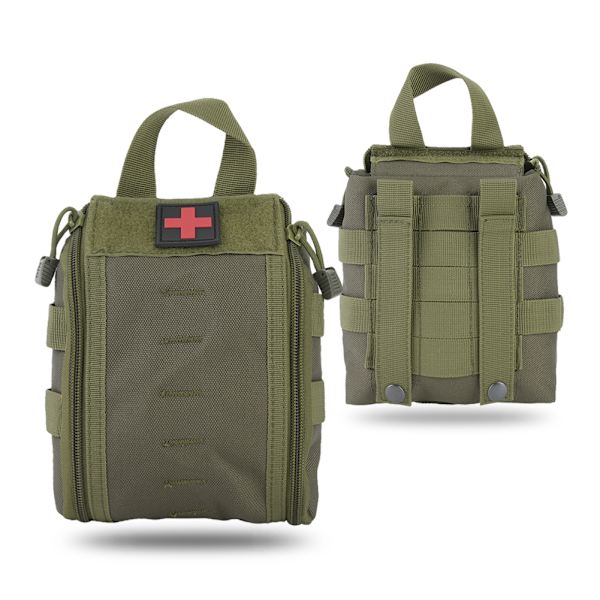 Utomhus bärbar resväska Emergency Survival Bag Rescue Medical Pouch (armégrön)