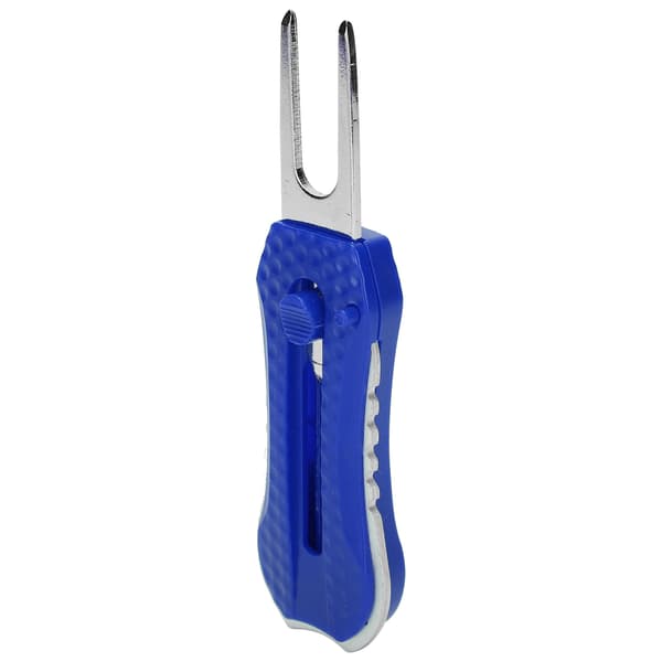 Golf Fork Golf Divot Reparation Spring Tool Pitchfork Cleaner Putting Green Fork Träningshjälpmedel Blå