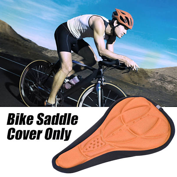 Ultralätt 3D mountainbike landsvägscykel Andas mjuk säte sadelöverdrag (orange)
