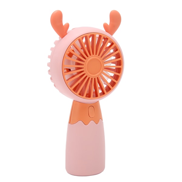 Handhållen Fläkt Med Öron i Hjortstil, USB-laddning, Ergonomisk, 300mAh Batteri, Ergonomisk Mini Portabel Fläkt för Hemresa Kontor Rosa