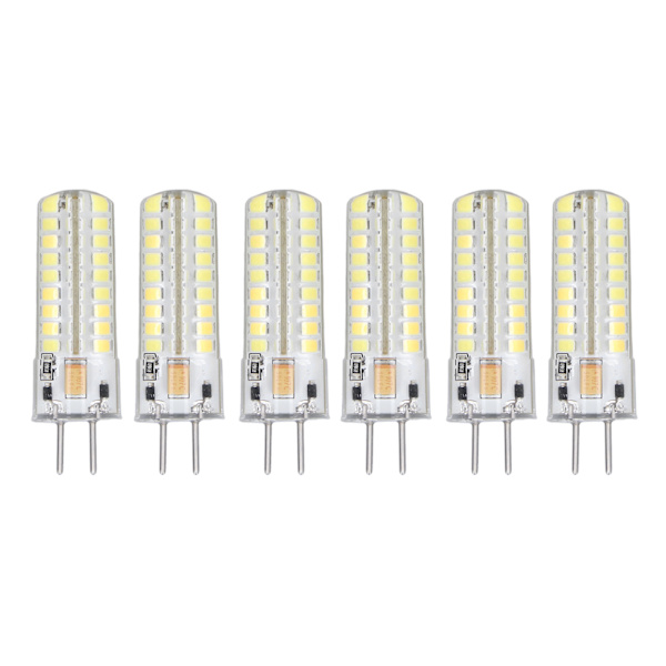 6 stk GY6.35 LED-pære 7W AC DC12V 700lm 72 LED-dioder 360 graders LED majslampe til hængelamper Loftlamper Hvidt lys (6000K-6500K)