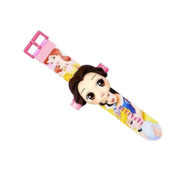 Barn Söta tecknade armbandsur Leksak Hög noggrannhet Barn Projektor Klocka Leksak för 3 till 8 år gamla pojkar och flickor Princess