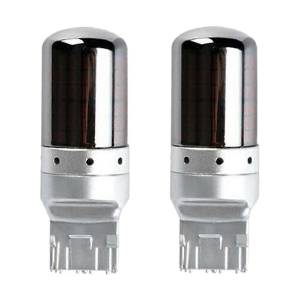 2 stk. forkromede 7440 T20 144smd ravfarvede LED-blinklys