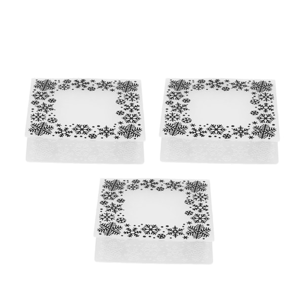 3 st Präglingsmall Praktisk Snöflingemönster Reliefdesign DIY Hantverksmallar Formar för att Göra Kort Inbjudningar