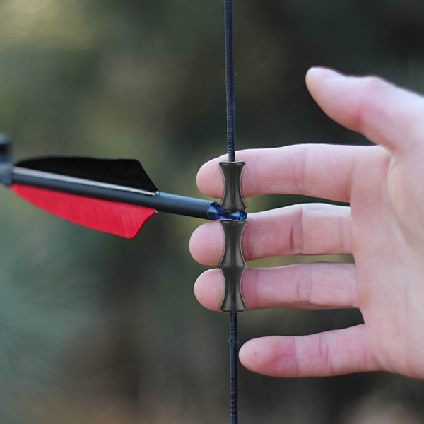 Silikon Bueskydnings Fingerbeskytter Tabs Guard til Recurve og Compound Bue Sort