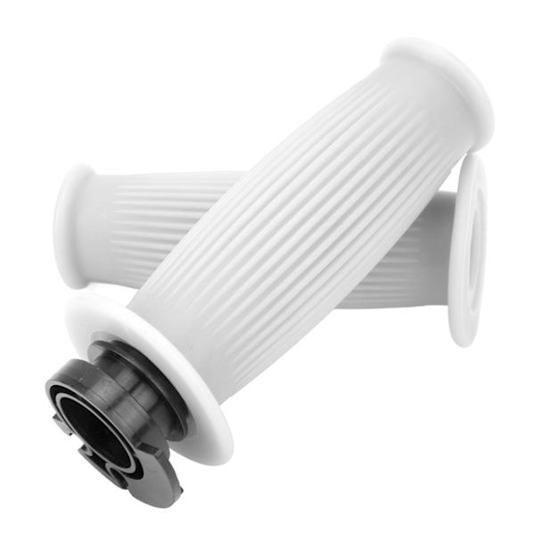 1 Par Gasreglagegrepp 22mm Kaliber Accelerator Styre Vridgrepp för GY6 50cc 80cc 125c 150cc Scooter Vit