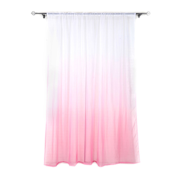 Gradient Sheer Gardinstanglomme Vindusgardin Soverom Balkong Draperi Gardin (Rosa Gradient)
