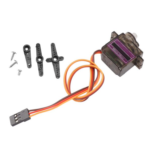 Mikroservo med dubbla kullager aluminiumväxlad styrservomotorsats Mini RC servo för RC flygplan Båtbilmodell