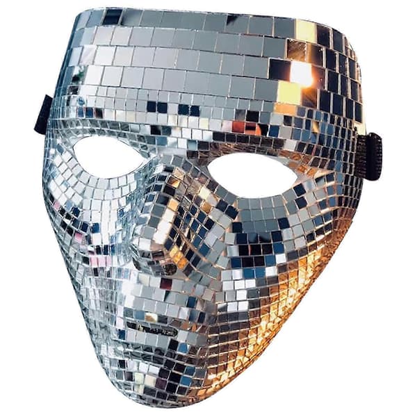 Glitter ansiktsdiscomask för DJ-scenspegelfestivalmasker fest