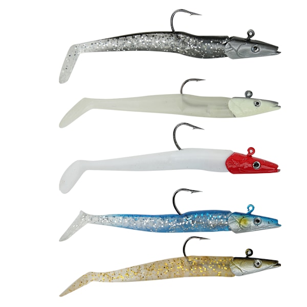 Heads Krok Myk Simulerings Lokkebete Sett Fiskeutstyr Fem Farger 12,5cm
