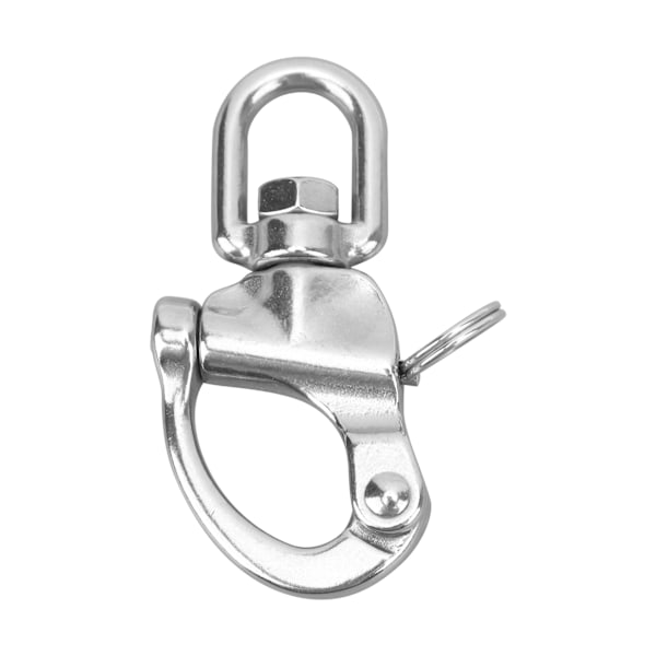 Roterende fjærkrok Rustfritt stål Snap Clip Spenne Metall Hårdvare Tilbehør 70 mm