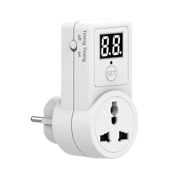 Europæisk standard timerstik Funktionelt LCD digitalt timerstik EU-stik [LD]