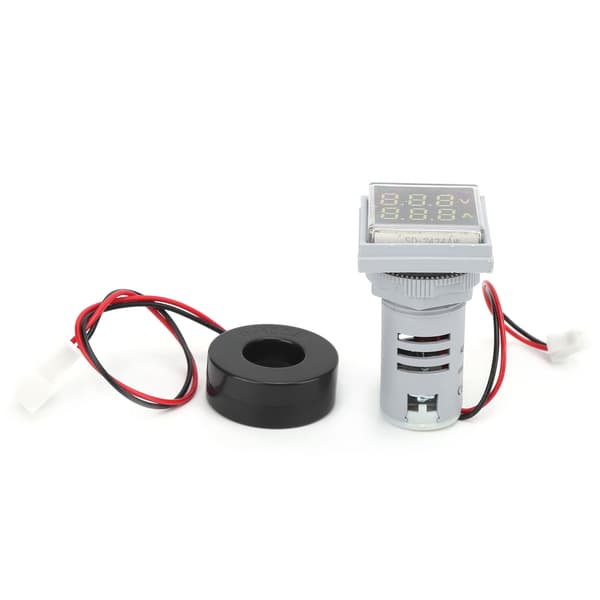 AD16‑22FVA 2-i-1 Voltmeter Amperemeter Spänning Strömmätare Testare Mätindikator Vit