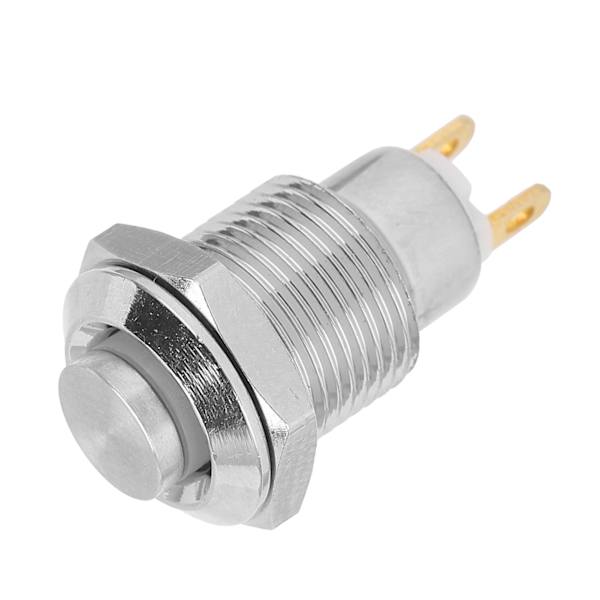10mm Trykknap Startkontakt Rustfrit Stål Vandafvisende Momentan Trykknap 3V