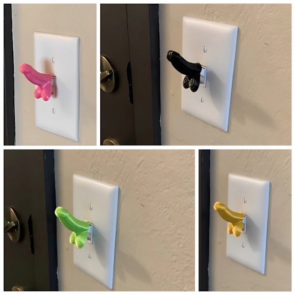 Rolig Switch Cap Prank Leksaker Plast Spoof Light Switch Lock Sugkopp Roliga presenter