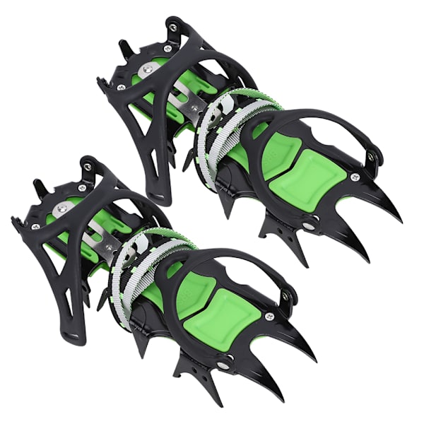 Et par BRS-S1A lysegrønne 14 lange tenner anti-skli ispigger sko grep pigger crampons for fotturer klatring