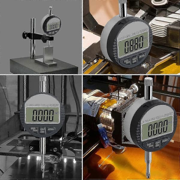 Digital mikrometer 0,01 mm præcision - LED elektronisk måleur 0-12,7 mm grå