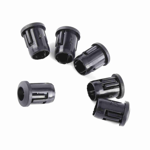 5 mm LED 50 stk. Lampesokkel Diodeholder Nylon Sort Klipsramme Nyttig