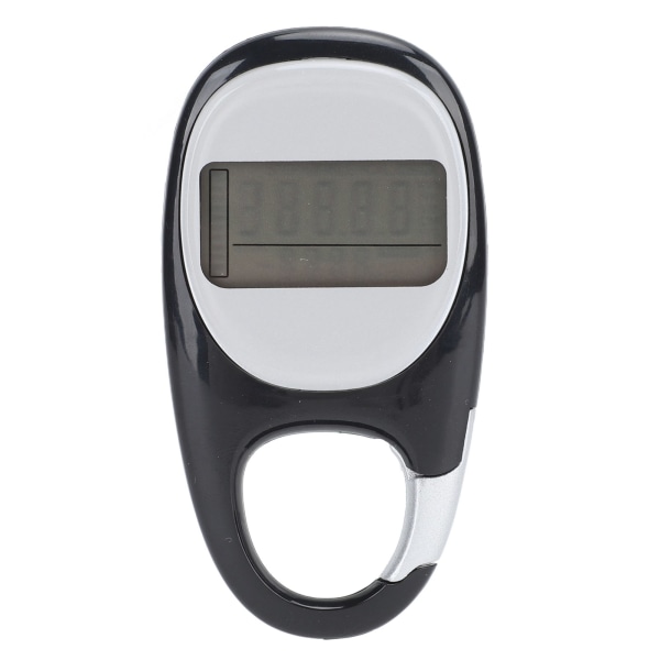Walking Stegrækker Multifunktionel Memory Clip On Trin Tæller til Rejser Bjergbestigning Sport Sort