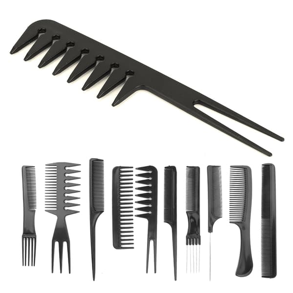10 Pcs/Set Professional Hair Styling Combs Salon Barber Combs for Various Functions