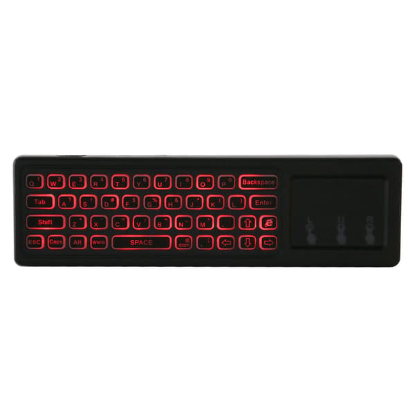 Air Remote Mouse Keyboard 2.4G 6‑Akser Gyroskop Touchpad Baggrundsbelyst til Android/Smart TV Box PC Standard Edition