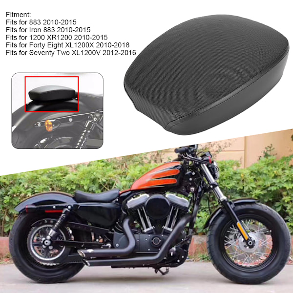 Motorcykel bakre Pillion Kudde Passagerarsätesdyna konstläder Passar för XL883 1200 X48