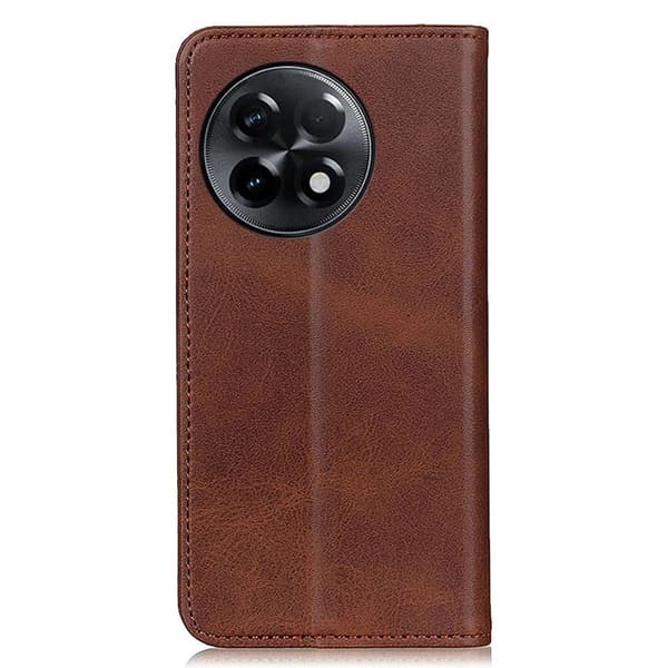 Ekte skinn OnePlus 11R / OnePlus Ace 2 deksel - Brun Brun brown