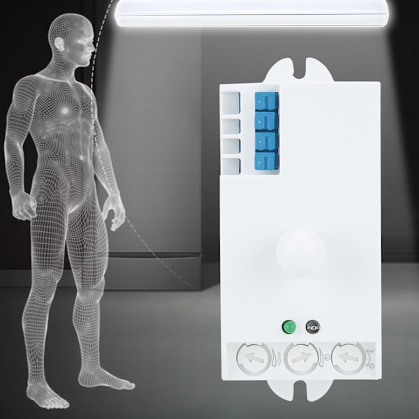 5,8 GHz Intelligent Body Induktionsströmbrytare Mikrovågsradarljussensorströmbrytare DC 12-24V