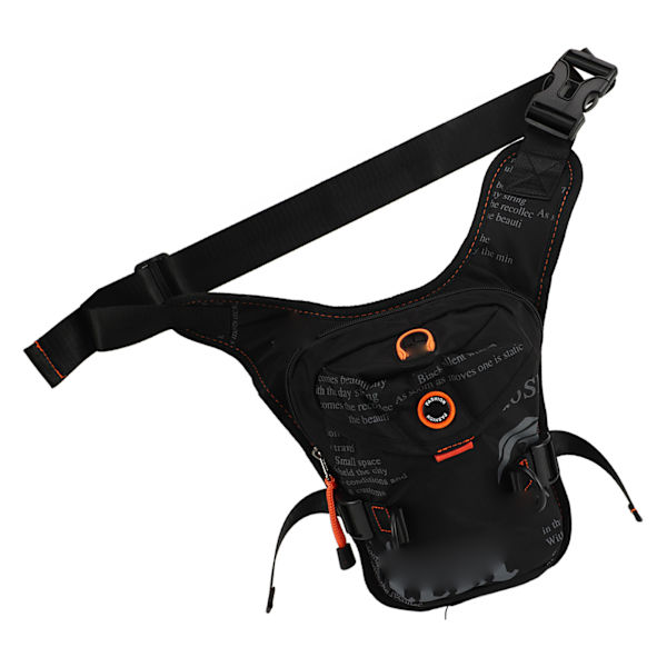 Slingtaske Multifunktionel Mænd Fanny Pack Nylon Sort Midjebælte Bærepose til Rejser Camping Træning Gåture
