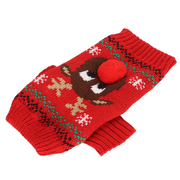 Hund Sne Trøjer Tykkelse Nyår Jul Hund Ferie Trøjer til små mellemstore hunde XS Rød