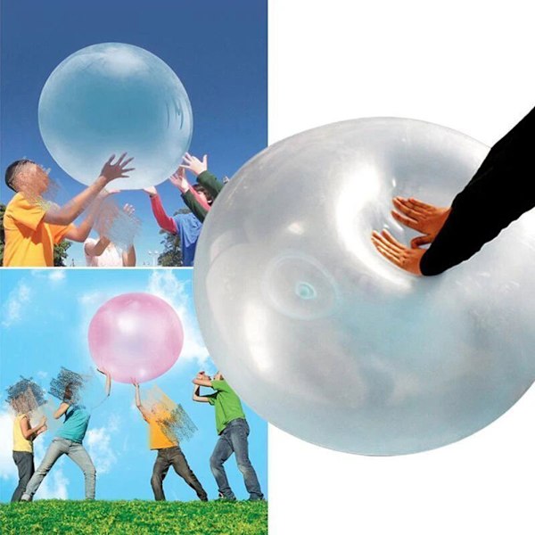 Bubble Ball Uppblåsbar Leksak TPR Transparent Party Uppblåsbar Vattenboll Bubble Ball Utanför Gummi Spelleksak Present för barn