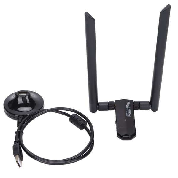 1200 Mbps långräckvidd Dual Band trådlös USB WiFi-adapter för PC Desktop