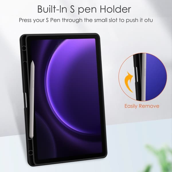 Galaxy Tab S9 FE Cover Hybrid Penneholder Sort 235