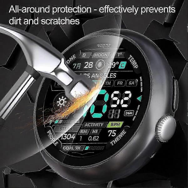 Google Pixel Watch 4-deksel, 45 mm 41 mm PC-hard støtfangerbeskytter D
