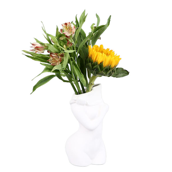 Feminine kurvevaser Unik moderne multifunktionel keramik Feminine kreative blomstervaser til hjemmet i stuen i soveværelset