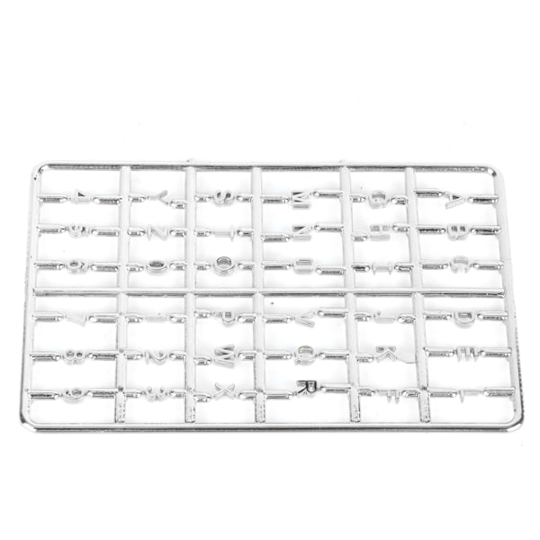 Dockhus Bokstäver Siffror Set 1/12 DIY Miniatyr Ytterdörrsmöbler Tillbehör Silver