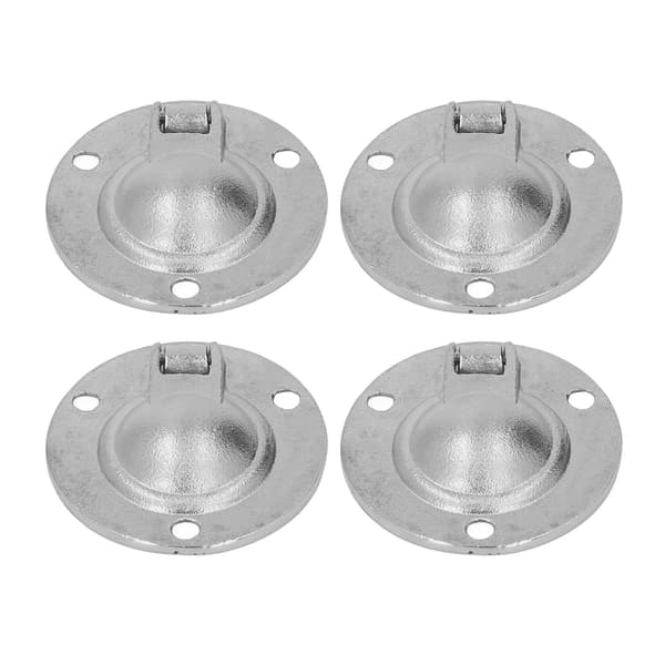 4pcs M5 Flush Ring Pull, Round, Durable Stainless Steel, Marine Deck, Boat, Recessed Handle, Round Deck