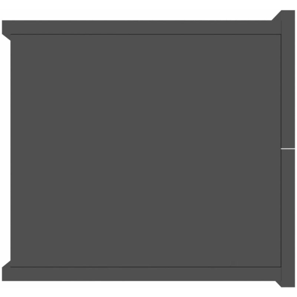 Kiiltävä musta yöpöytä 40 x 30 x 30 cm Agglomere