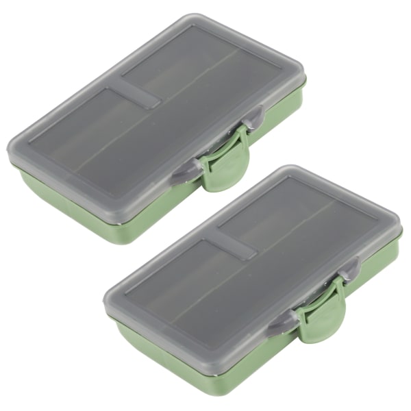 2st Fiskekrok Bete Gadget Box Mini PP Förvaringsbox Fodral för fiskeredskap Tillbehör2 fack