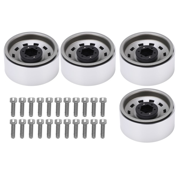 4 stk metall 1,9 tommers hjulfelger 10 firkantet hull nav for AXIAL SCX10 1/10 RC klatring CartTitanium Farge