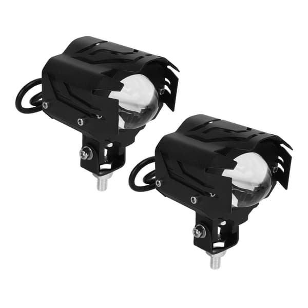 12 til 85V 60W 2 stk. Motorcykel LED Spotlight 2 Farvede Linser Kørelys til Udendørs Belysning