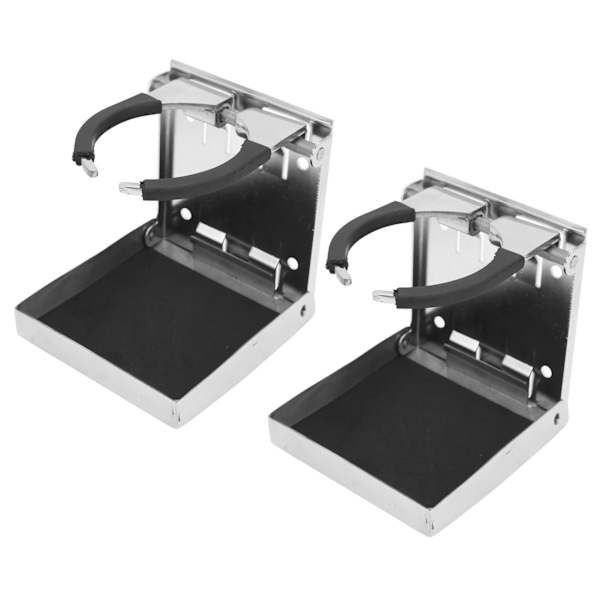 2 stk. Foldbar Kopholder Justerbar Arm Anti-Slip Støjreduktion til Marine Caravan Bil
