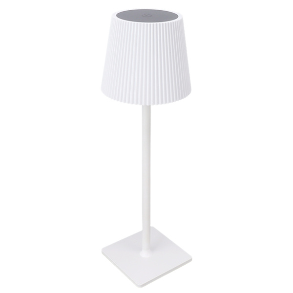 Sladdlös LED-bordslampa Metall Touch-bordslampa Bärbar Uppladdningsbar 3 färgtemperaturer Vit