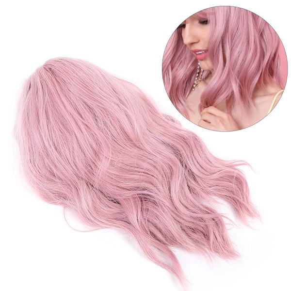 LC210-1 Curly Wavy Peruk Rosa Pastell Short Bob Syntetiska peruker Cosplay kostym peruker för kvinnor