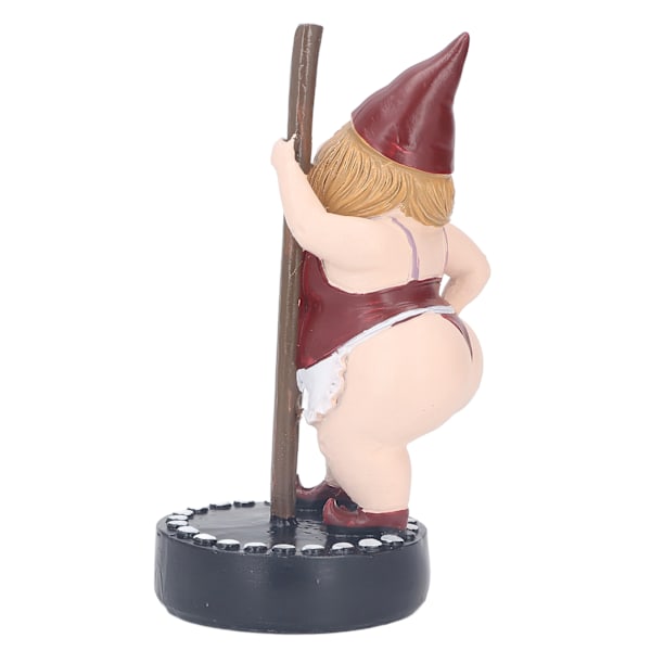 Pole Dancing Gnome-statue Dekorativ realistisk harpiks Pole Dancer Gnome-statue for hager