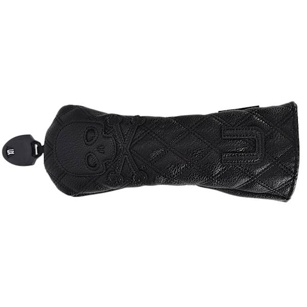 PU Läder Golf Trä Head Covers Vattentät Golf Skull Mönster Putter Club Headcover Protector Number UT